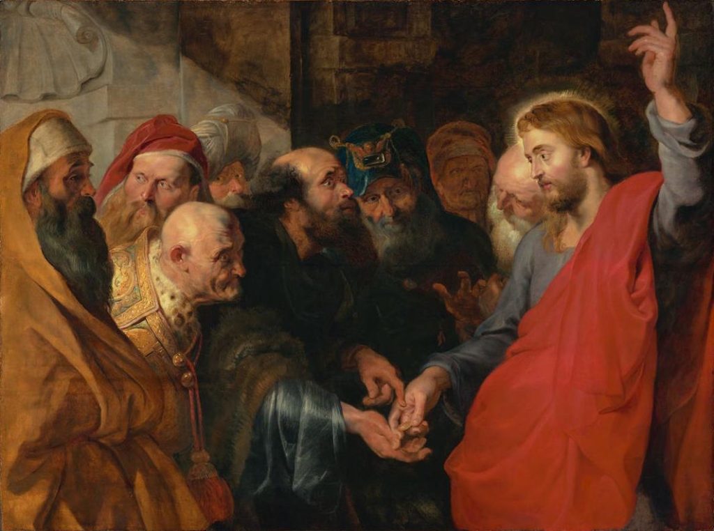 Динарий кесаря (Кесарево - кесарю, Божье - Богу) (ок.1612) (144 х 190 см) (Сан-Франциско, Музей искусств)